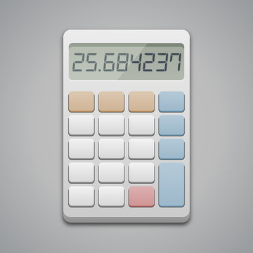 Calculator icon, vector illustration. Business, finance, taxes or science concept