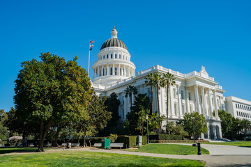 Exterior view of the historical California State Capitol