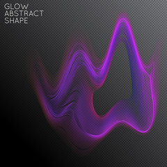 Abstract glow plasma shape