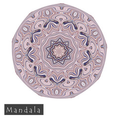 Made of thin lines detailed mandala.