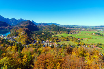 Hohenschwangau lake near  Neuschwanstein Castle, Bavaria, Germany