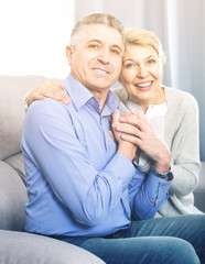 married couple understand and love each other and are happy in house