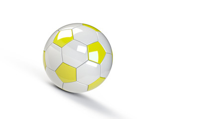 football soccer ball isolated on white the football is pink blue orange white black blue