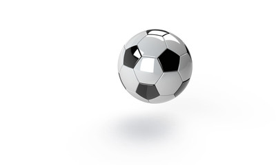 football soccer ball isolated on white the football is pink blue orange white black blue