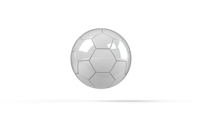 Obraz premium football soccer ball isolated on white the football is pink blue orange white black blue