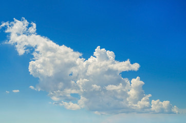 Naklejka na ściany i meble blue sky and a big white cloud, day