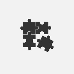 Vector object of puzzle web line isolated icon