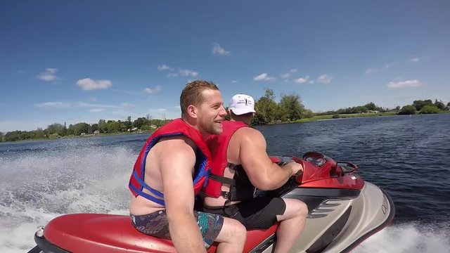 pals on seadoo jump a boats wake