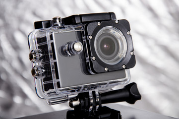 video camera in a waterproof case