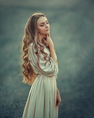 girl portrait at sunset