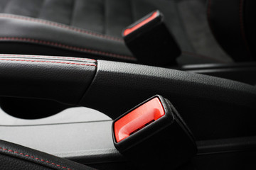 Fototapeta na wymiar Seat belt socket