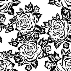seamless monochrome pattern