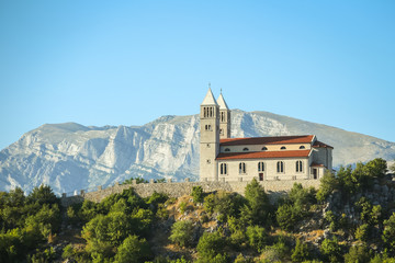 Fototapeta premium Church of St Mihovil in Kijevo County