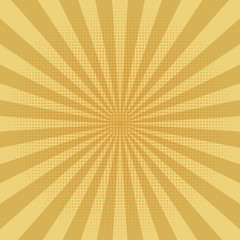 Abstract yellow sun rays background. Vector.
