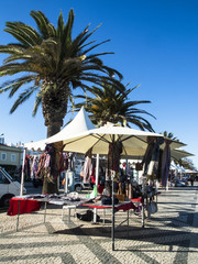 Marktstand auf der Promenade in Lagos