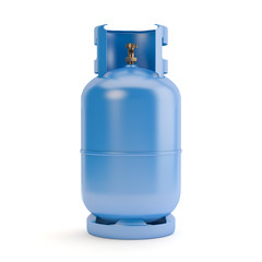 Blue gas bottle - obrazy, fototapety, plakaty
