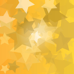Vector illustration of stars yellow background. Golden stars