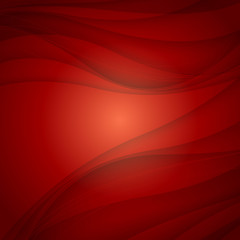 Abstract red background with wave. Vector illustration