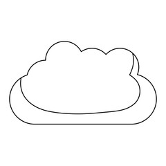 monochrome silhouette with mass of clouds vector illustration