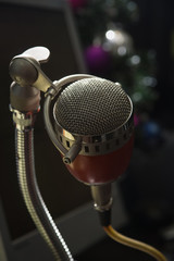 Obraz premium Microphone in the radio studio