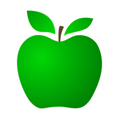 Yellow Apple on a white background