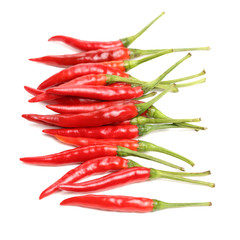 Fresh red pepper on white background