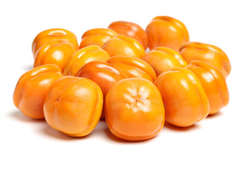 persimmon on white background 
