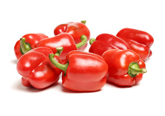 fresh bell pepper (capsicum) on white background