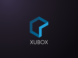 Abstract up element. geometric hexagonal object logo template. cube box shape icon symbol design for corporate business, apps, data technology. Vector illustration.