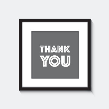 A thank you in a frame