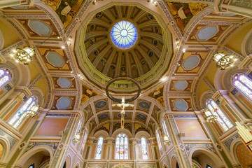 Fototapeta na wymiar Interior view of the beautiful Cathedral of the Blessed Sacrament