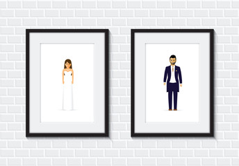 wedding couple photo frame