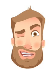 man face close up
