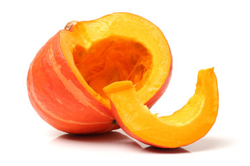  Orange pumpkin on white background