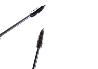 two black brush mascara