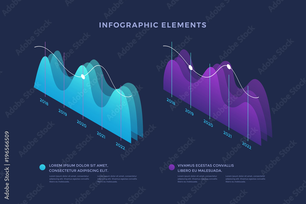 Wall mural infographic vector elements. illustration of data financial graphs or diagrams, information data sta