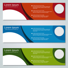 Abstract geometric banners vector templates collection 