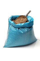 rabbit feed on white background