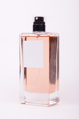 Bottle of perfume isolated on white background