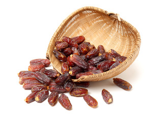 Dates on white background