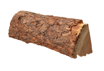 Pile of firewood isolated on a white background