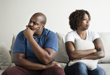 Black couple having an argument