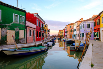 Obraz na płótnie Canvas Venice landmark, Colorful Houses in Burano island