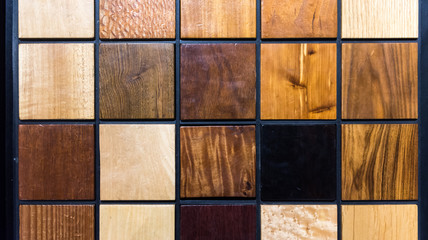Collection of fine and exotic wood samples
