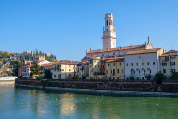 Fototapeta na wymiar Duomo Cathedral of Santa Maria Matricolare in Verona city