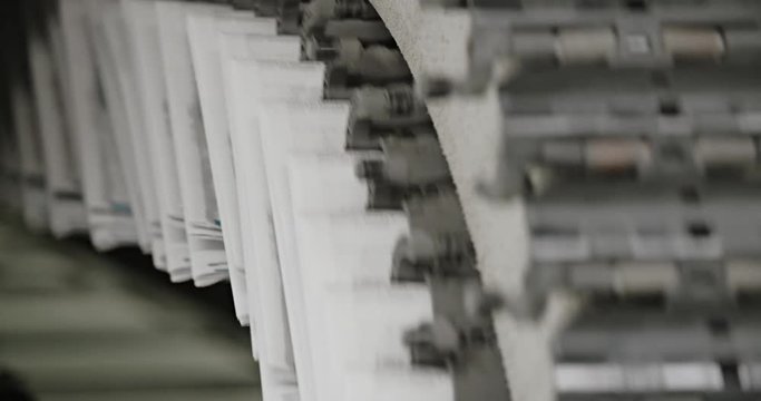 Tomorrow's newspapers are printed on a high speed printing press.