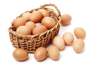 eggs on white background 