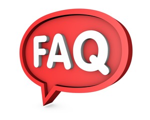 FAQ 3D Speech Bubble