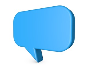 Blank 3D Speech Bubble