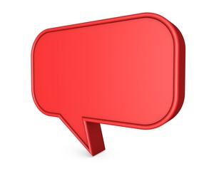 Fototapeta premium Blank 3D Speech Bubble